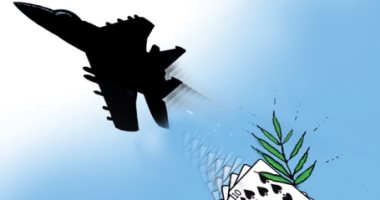كاريكاتير صحيفة إماراتية.. يشن الحروب من يتزعمه أنه يحمل غصن السلام