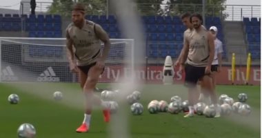 لاعبو ريال مدريد يتدربون على التسديد عن قرب.. فيديو وصور