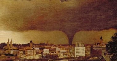 شاهد.. الإعصار لوحة عمرها 130 سنة لـ فنان غير مشهور تحكى عن مأساة
