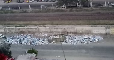 قارئة تشكو انتشار القمامة والنبيشة على شريط القطار بسيدى بشر بالإسكندرية