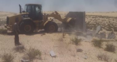 صور.. إزالة 14 حالة تعد واستعادة 214 فدانا من أراضى الدولة بشمال سيناء
