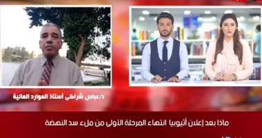 خبير مائى لتلفزيون اليوم السابع: مصر والسودان عليهما تقديم احتجاج لمجلس الأمن ضد أثيوبيا