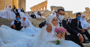 فيديو.. زفاف جماعى فى بعلبك اللبنانية دون احتفالات بسبب كورونا