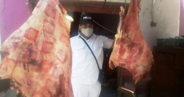 صور.. حملة لضبط اللحوم بأسواق مدينة كوم أمبو المذبوحة خارج المجزر الحكومى