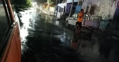 سقوط أمطار متوسطة بمدينة أبوسمبل جنوب أسوان