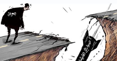 كاريكاتير 8.. كاريكاتير صحيفة سعودية.. صواريخ المليشيات تحطم طريق العراق 