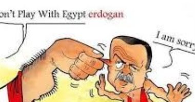 كاريكاتير ساخر.. يد مصر تؤدب الرئيس التركي عقب تدخله في ليبيا