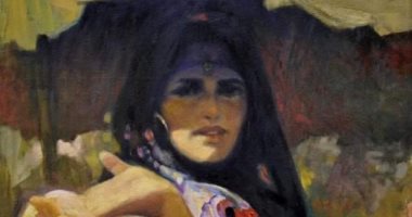 100 لوحة مصرية .. "وجه".. الفنان عبد العال حسن يواصل إبداعه 