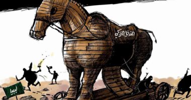 كاريكاتير صحيفة سعودية.. التدخل التركى فى ليبيا