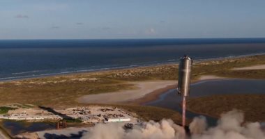 النموذج الأولى لصاروخ سبيس إكس Starship المستقبلى يطير لأول مرة.. فيديو