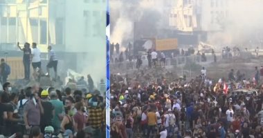 ارتفاع عدد مصابى احتجاجات بيروت لـ54 شخصًا وكر وفر بمحيط البرلمان اللبنانى