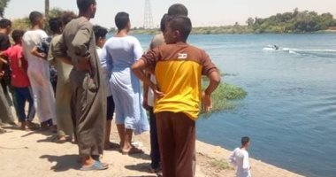 صور.. غرق شاب فى نهر النيل بقرية الرياينة غرب محافظة الأقصر