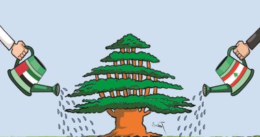 كاريكاتير صحيفة إماراتية.. إعادة إعمار لبنان 