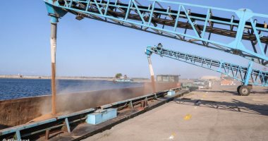 ميناء دمياط يعلن مغادرة قطارين بحمولة 2608 أطنان قمح متجهة لصوامع شبرا