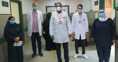 تعافى 6 مصابين بكورونا وخروجهم من مستشفى الواسطي ببنى سويف.. صور