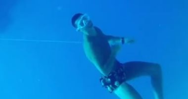كريستيانو رونالدو يغطس 14 مترا تحت سطح البحر.. فيديو وصور