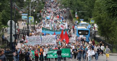 استمرار الاحتجاجات فى شرق روسيا لدعم حاكم إقليم خاباروفسك