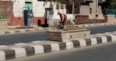 حملات نظافة وتجميل ورفع كفاءة الحدائق بمدينة كلابشة فى أسوان