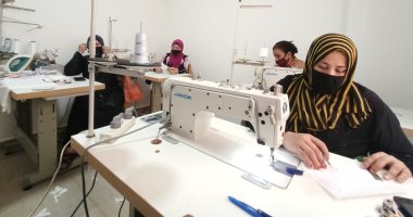 "القومى للمرأة" بالإسكندرية ينظم ورشة عمل لـ"تصنيع الكمامات"