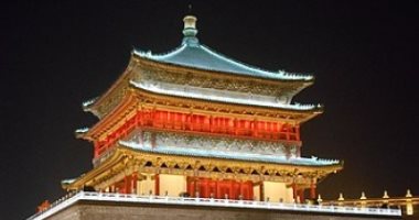إعادة فتح برج جرس تاريخى عمره 600 عام فى شمال غربى الصين