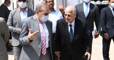 وزير الإنتاج الحربى يزور شركة IDWT للاطلاع على تجهيزات محطة معالجة مياه الرياح الناصرى