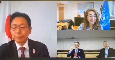 غادة والى تشارك فى حوار التعاون الاستراتيجي الأول مع اليابان عبر الفيديو