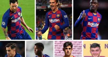 ميسي يتقدم 7 لاعبين فى ترسانة كومان الهجومية مع برشلونة