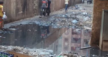  انتشار القمامة ومياه الصرف الصحى بشارع المسابك بمنطقة بشتيل فى الجيزة