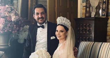 حفل زفاف النجمة ديانا كرزون على الإعلامى معاذ العمرى "فيديو"