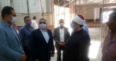 وزير الأوقاف يتفقد إنشاءات مسجد الدهار الكبير استعدادا لافتتاحه قريبا.. صور