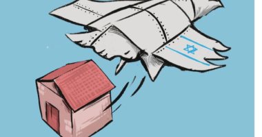 كاريكاتير أردنى يتناول توسع إسرائيل فى بناء المستوطنات بالقدس 