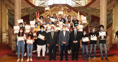 صور.. احتفالية بـ"قصر الزعفران" لتكريم طلاب جامعة عين شمس المتميزين