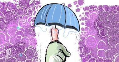 كاريكاتير صحيفة أردنية.. مظلة الوقاية ضمان الحماية من كورونا
