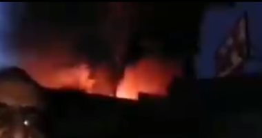 حريق ضخم فى شركة منظفات وأدوات صحية فى إيران.. فيديو