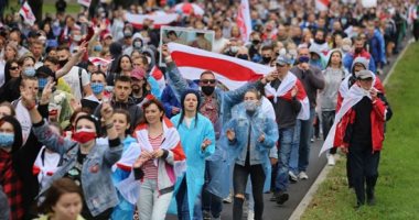 صور.. مظاهرات حاشدة فى مينسك تطالب رئيس بيلاروسيا بالتنحى