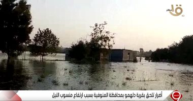 أهالى قرية دلهمو بالمنوفية: أكثر من 10 آلاف فدان غرقت بسبب زيادة منسوب النيل