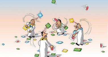 وسائل التواصل الاجتماعى منصات لتبادل الاتهامات فى كاريكاتير سعودى