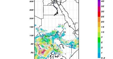أمطار غزيرة بالهضبتين الاستوائية والأثيوبية حتى الإثنين.. التفاصيل بالخرائط