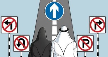 كاريكاتير صحيفة كويتية يعتبر الالتزام بالقوانين هو الطريق الصحيح