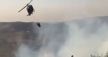 الجيش اللبنانى يعلن مشاركته فى إخماد الحرائق المشتعلة بالبلاد .. فيديو