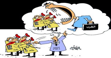 التقدم التكنولوجى فى الغرب يبتلع دول العالم الثالث بكاركاتير صحيفة عمانية