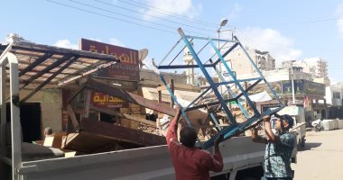 رفع 354 حالة إشغال مخالفة بالشوارع والميادين بمدينة دمنهور بالبحيرة
