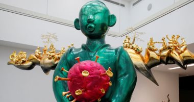 تمثال كورونا.. أيقونة معرض فيتنام للفن التشكيلى..ألبوم صور