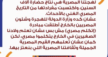 وزارة الهجرة تطلق صفحة "اتكلم مصرى" على "فيس بوك" للتعريف باللهجة المصرية