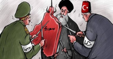 كاريكاتير صحيفة إماراتية.. القوى الدولية يتقاسمون النفوذ فى سوريا