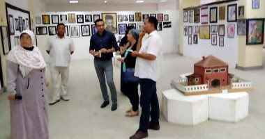 جامعة حلوان تنظم معرض الفنون التشكيلية الـ45.. صور