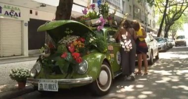 فتاة برازيلية تحول سيارتها لحديقة لبيع الزهور بسبب كورونا
