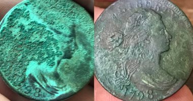 رجل أمريكي يعثر على عملات معدنية عمرها 222 عاما فى التراب.. صور