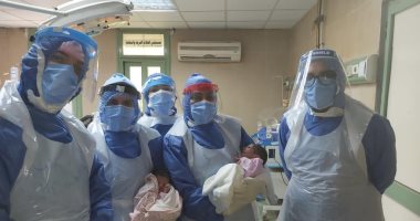 ‎ولادة توأم لسيدة مصابة بفيروس كورونا بمستشفى طوارئ جامعة المنصورة.. صور