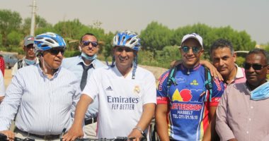 رئيس جامعة أسوان يعلن انطلاق ماراثون الدراجات تحت شعار الرياضة أمن قومى.. صور